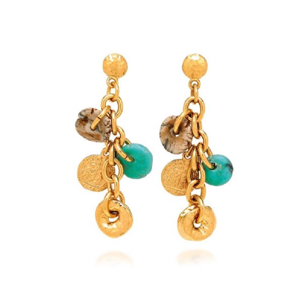 BALI EARRINGS GOLDPLATED עגילים כסף