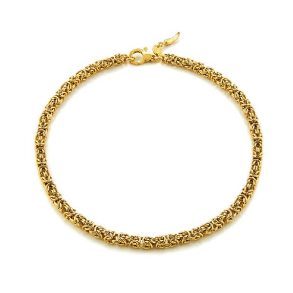 MINI BYZANTINE STYLE NECKLACE GOLDPLATED שרשרת כסף