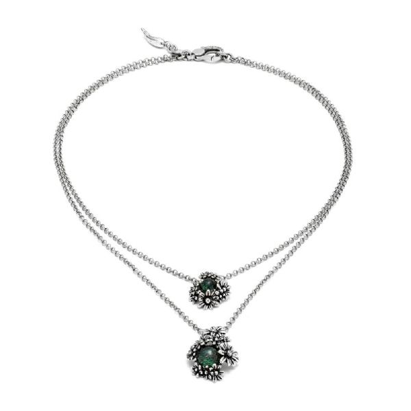DAISIES GARDEN DOUBLE NECKLASE תליון כסף