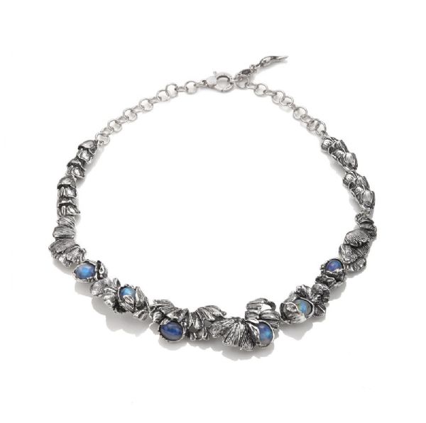 MOON FLOWER NECKLACE שרשרת כסף