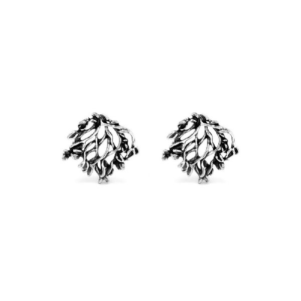 TREE OF LIFE BUTTON EARRINGS עגילים כסף