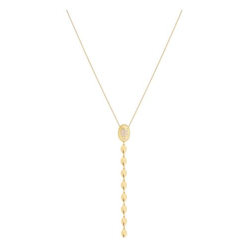 תליון זהב צהוב עם יהלומים NECKLACE ETNA YELLOW GOLD