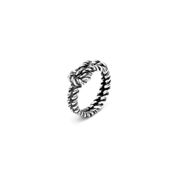 SQUARE KNOT RING טבעת כסף