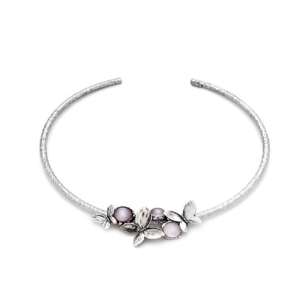 PINK BUTTERFLY LIGHT NECKLACE שרשרת כסף