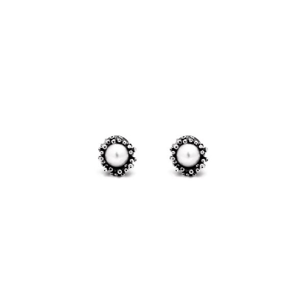 ANEMONE MINI BUTTON EARRINGS עגילים כסף
