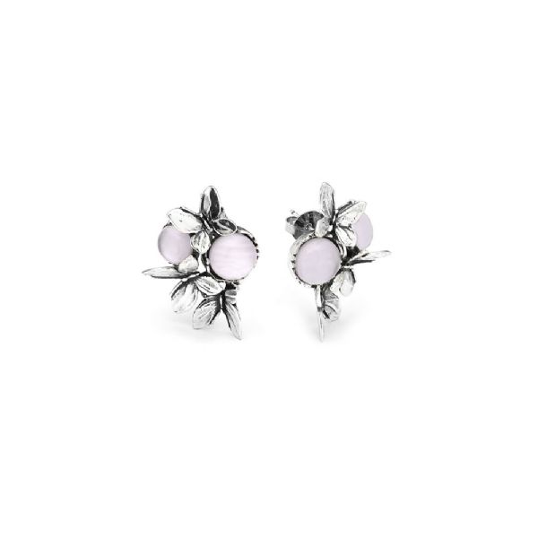 PINK BUTTERFLY EARRINGS עגילים כסף