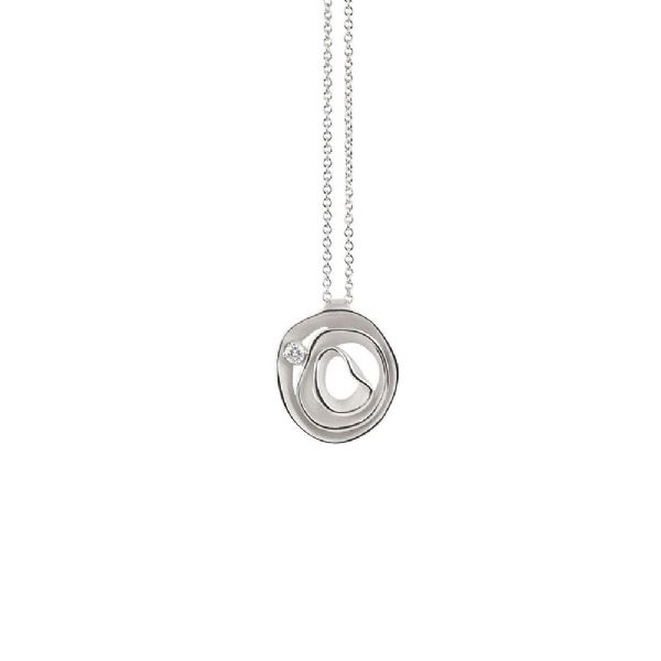 תליון זהב לבן עם יהלומים PENDANT DUNE