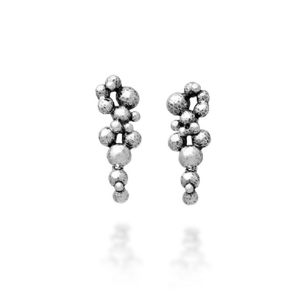 BUBBLES DROP EARRINGS עגילים כסף