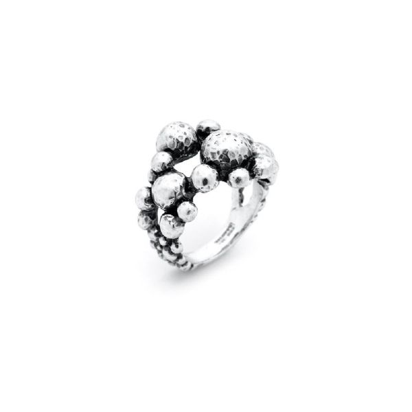 BUBBLES BIG RING טבעת כסף