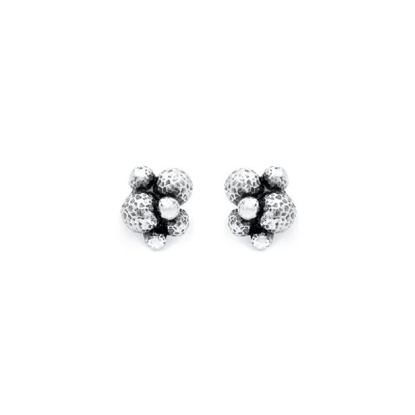 BUBBLES BOTON EARRINGS עגילים כסף