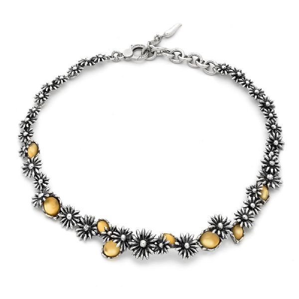 YELLOW DAISY NECKLACE שרשרת כסף