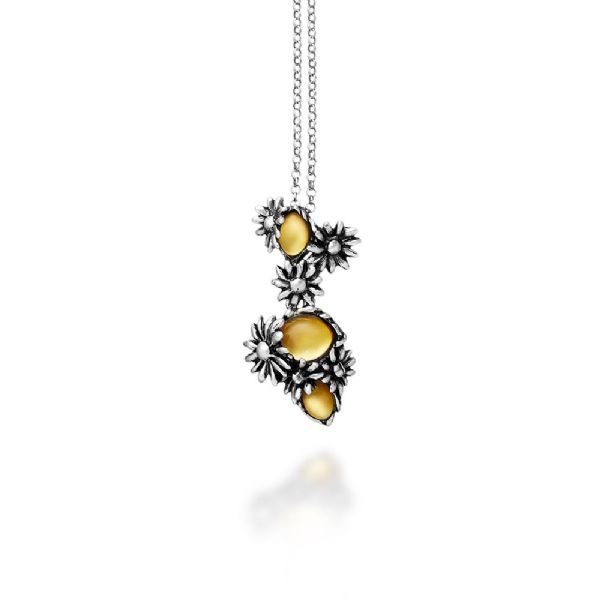 YELLOW DAISY PENDANT תליון כסף
