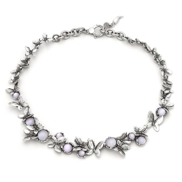 PINK BUTTERFLY NECKLACE שרשרת כסף