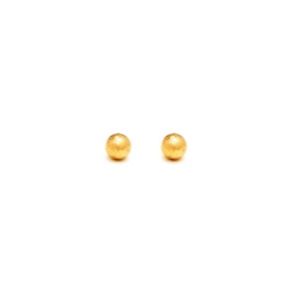 MINI BOWL EARRINGS GOLDPLATED עגילים כסף