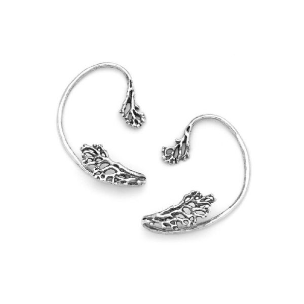 CORAL EAR CUFF עגילים כסף