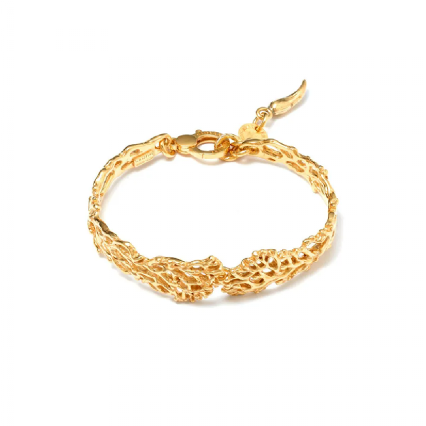 CORAL SMALL BRACELET IN GOLDPLATED צמיד כסף