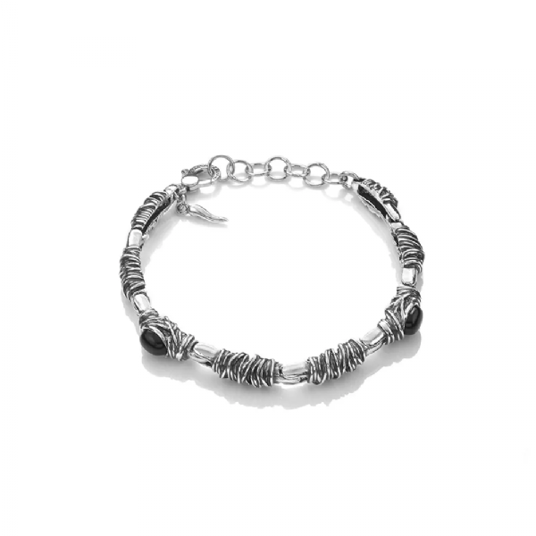 BOND ONYX BRACELET צמיד כסף