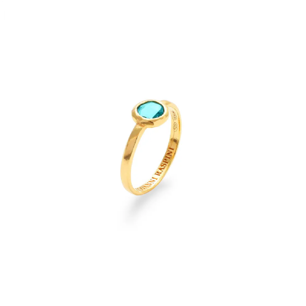 LIME BLUE SMALL LOOP RING טבעת כסף