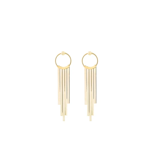 Gold Omega Earrings עגילים זהב צהוב