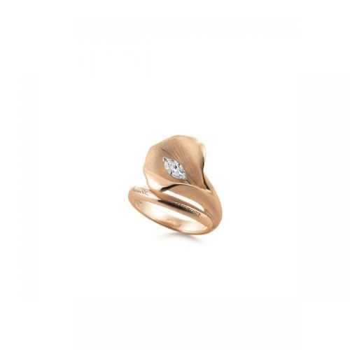 CALLA RING 0.45ct טבעת זהב ורוד עם יהלום 0.45ct