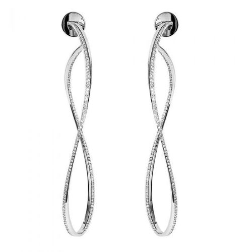 SIRACUSA BIG EARRINGS עגילים זהב לבן עם יהלומים