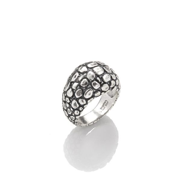 CROCO DOME RING טבעת כסף