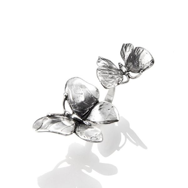 DOUBLE BUTTERFLIES RING טבעת כסף