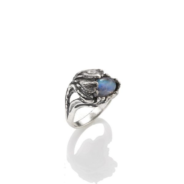 MOON FLOWER RING טבעת כסף