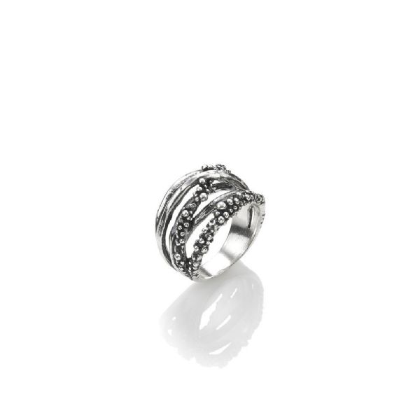 PETIT PERLAGE RING טבעת כסף