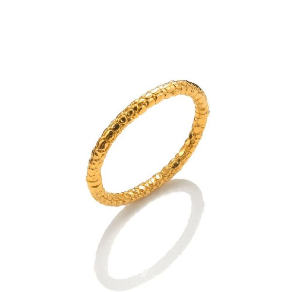 CROCODILE SMALL BANGLE GOLDPLATED צמיד כסף מוזהב