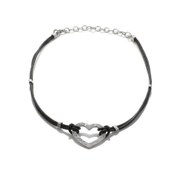 NECKLACE HEART JACK שרשרת קולר כסף